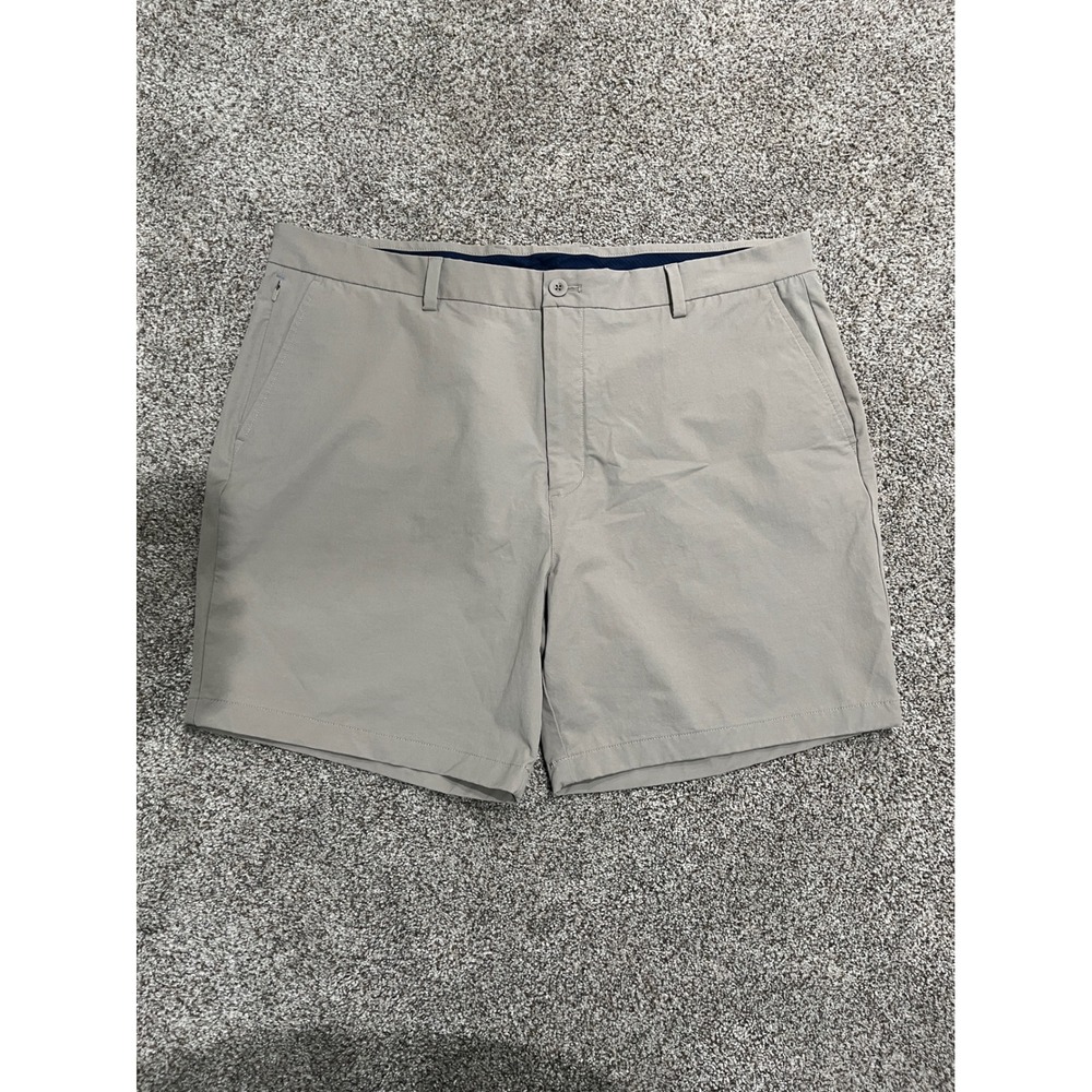 Vineyard Vines On-The-Go Shorts Mens 40 Khaki Tan Performance Chino Stretch OTG